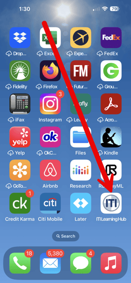 Arrange your mobile device apps