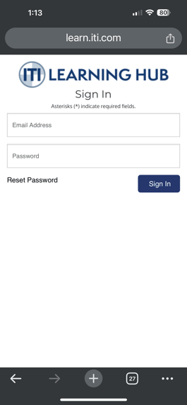 Log in to the mobile site